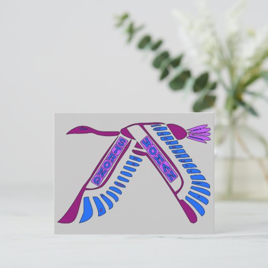 Strong Woman Flying Briefkaart (Staand voorkant)