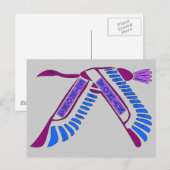 Strong Woman Flying Briefkaart (Voorkant / Achterkant)