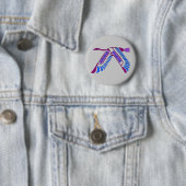 Strong Woman Flying Ronde Button 5,7 Cm (In situ)