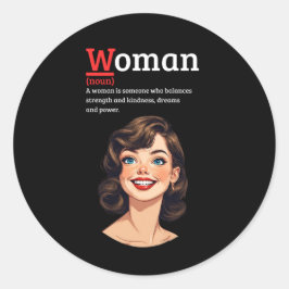 Strong Woman, Strong Soul Ronde Sticker