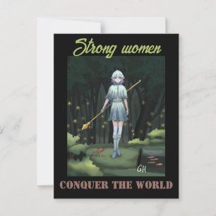 Strong women briefkaart