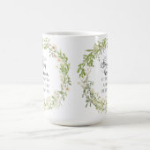 Strong Women Quote Pretty White Wildflowers Koffiemok (Center)