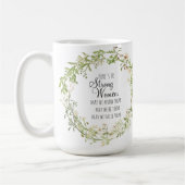 Strong Women Quote Pretty White Wildflowers Koffiemok (Links)