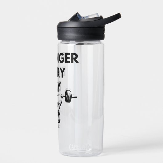 STRONGER EVERY DAY Water Bottle Gym Motivation Waterfles (Links)