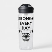 STRONGER EVERY DAY Water Bottle Gym Motivation Waterfles (Voorkant)