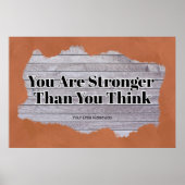 "Stronger" Positive Quotation "Wall art & Poster"  Poster (Voorkant)