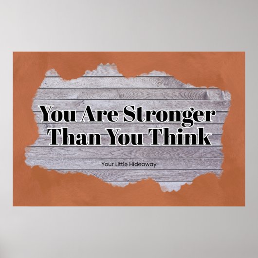 "Stronger" Positive Quotation "Wall art & Poster"  Poster (Voorkant)