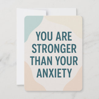 Stronger Than Anxiety – Motivational Card Kaart