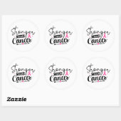 Stronger Than Breast Cancer Survivor Ronde Sticker (Vel)