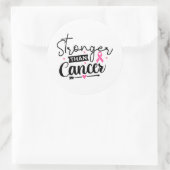 Stronger Than Breast Cancer Survivor Ronde Sticker (Tas)