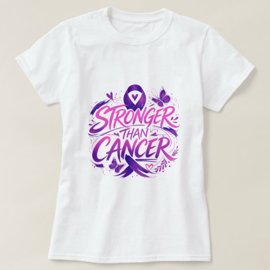 Stronger Than Cancer T-Shirt (Design voorkant)