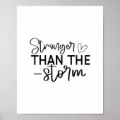 Stronger Than the Storm - Minimalist Motivational Poster (Voorkant)