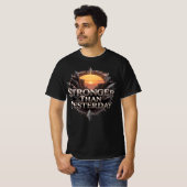 Stronger Than Yesterday motivational T-Shirt (Voorkant volledig)