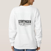 Stronger Than Yesterday – Women’s Motivational Gra Trui (Achterkant)