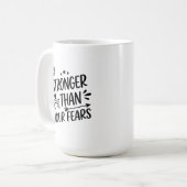Stronger Than Your Fears Whimsical Hand-Lettered I Koffiemok (Voorkant links)