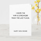 Stronger Wifi Funny New Home Card Kaart (Gele Bloem)