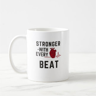 Stronger With Every Beat Heart Coffee Mug Koffiemok