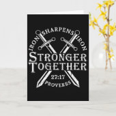 Strongers Together Iron Sharpens Iron Proverbs 27_ Kaart (Gele Bloem)