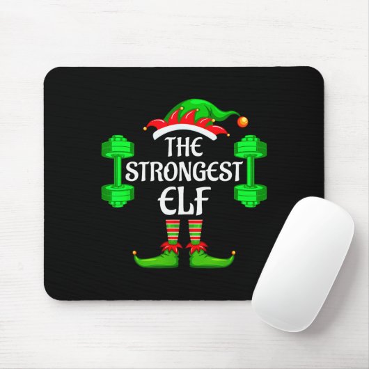 Strongest Elf Matching Family Group Christmas Part Muismat (Met muis)