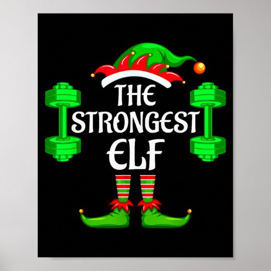 Strongest Elf Matching Family Group Christmas Part Poster (Voorkant)