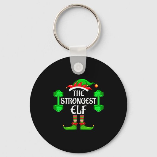 Strongest Elf Matching Family Group Christmas Part Sleutelhanger (Voorkant)
