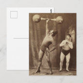 Strongman en Friend Briefkaart (Voorkant / Achterkant)