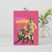 Strongman Funky, gewijzigde Art Birthday Kaart (Staand voorkant)