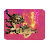  Strongman Funky Veranderde Kunst Birthday Magneet (Horizontaal)