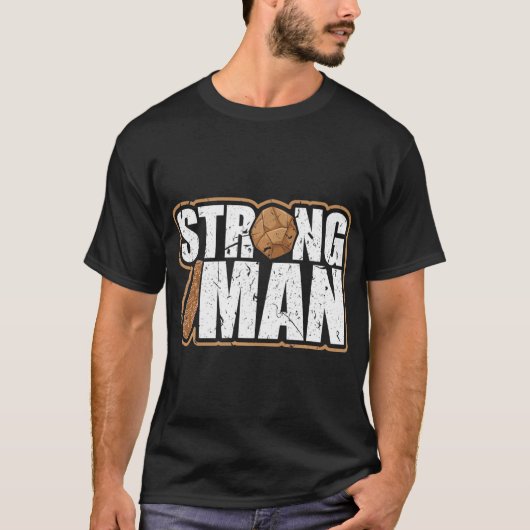 Strongman Gewichtheffen Powerlifting Sterkte T-shirt (Voorkant)