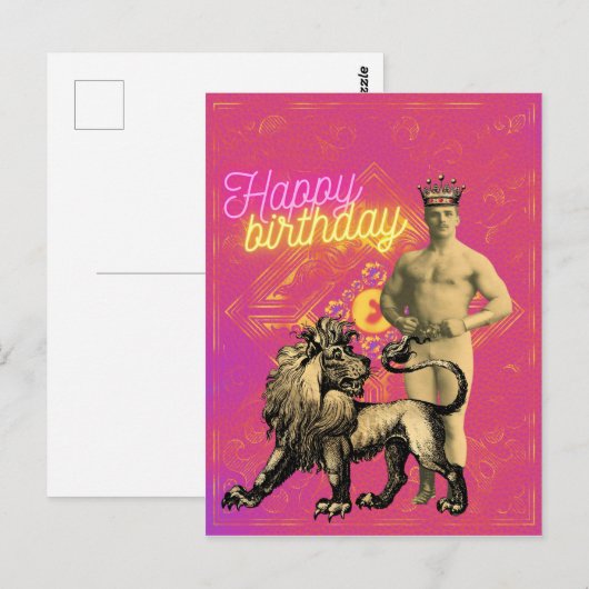  Strongman Gewijzigde Kunst Birthday Briefkaart (Voorkant / Achterkant)