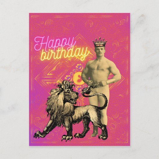 Strongman Gewijzigde Kunst Birthday Briefkaart (Voorkant)