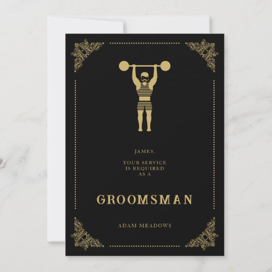 Strongman Golden Effect Groomsman (Voorkant)