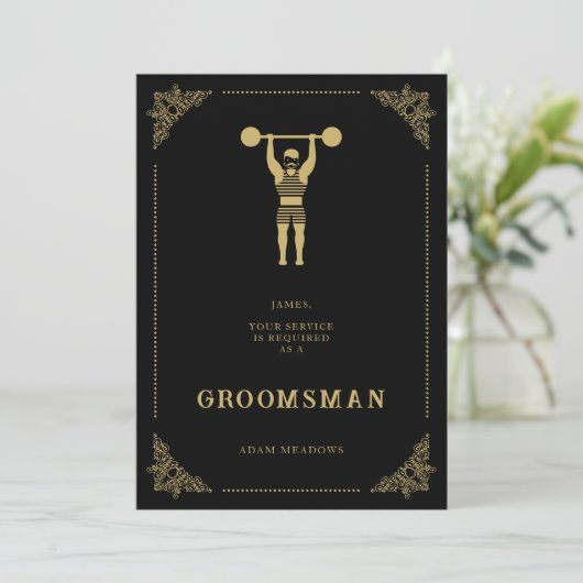  Strongman Golden Effect Groomsman (Staand voorkant)