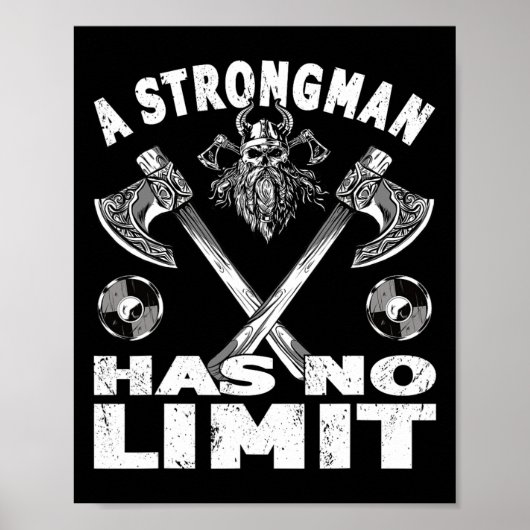 Strongman heeft geen limiet voor krachttraining poster (Voorkant)