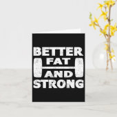 Strongman Outfit Beter vet en sterke Powerlifter Kaart (Gele Bloem)