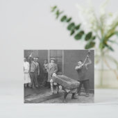 Strongman Rock Trick Briefkaart (Staand voorkant)