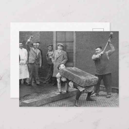 Strongman Rock Trick Briefkaart (Voorkant / Achterkant)