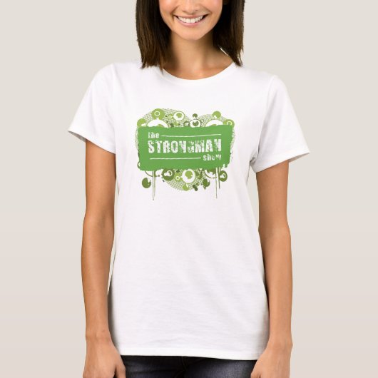 Strongman Show Green Grunge T-shirt (Voorkant)