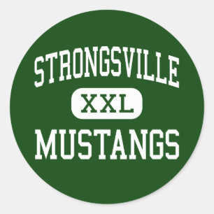 Strongsville - Mustangs - Hoog - Strongsville Ohio Ronde Sticker