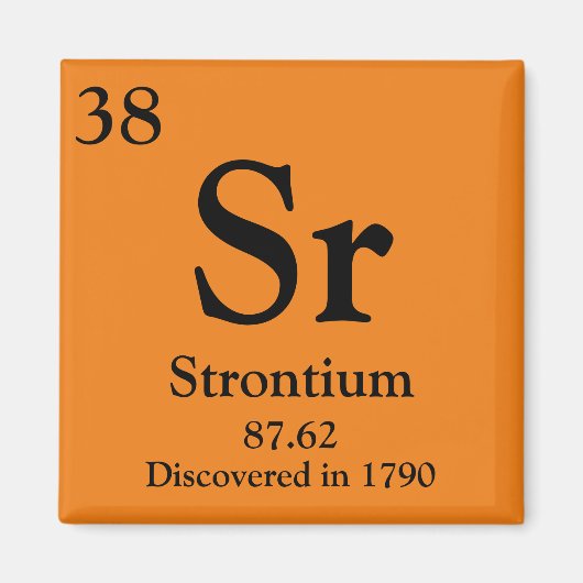 Strontium Periodic Table Magneet (Voorkant)