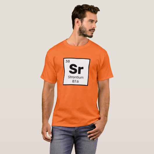 Strontium / Periodiek Tafel - SR Element T-shirt (Voorkant volledig)
