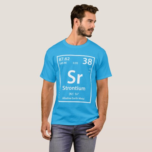 Strontiumelement (wit) t-shirt (Voorkant volledig)