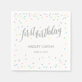 Strooi Confetti 1e Verjaardags Servetten