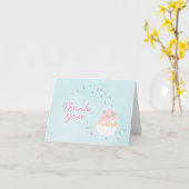 Strooi cupcake bedankje kaart (Gele Bloem)