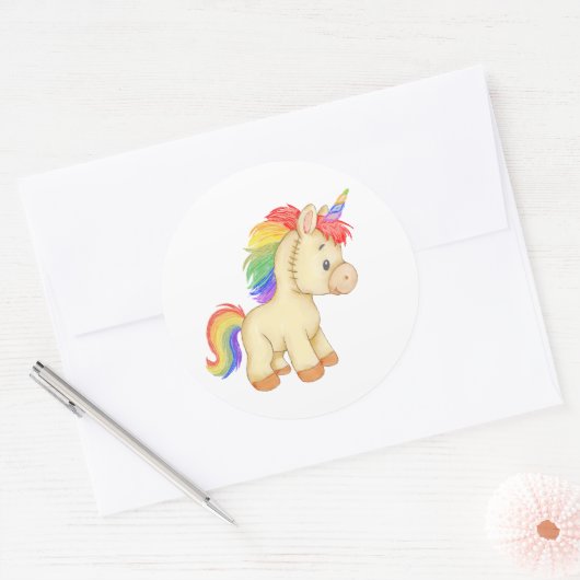 Strooi de wereld met magie ronde sticker (Envelop)