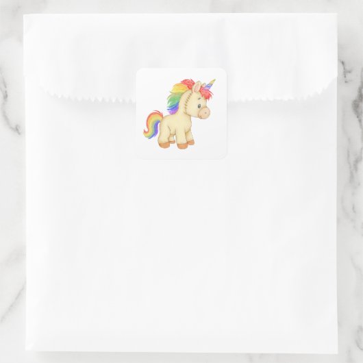 Strooi de wereld met magie vierkante sticker (Tas)