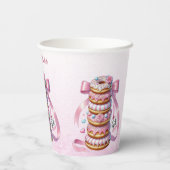 Strooi Donuts Roze Lint Papier Cups Papieren Bekers (Achterkant)