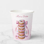 Strooi Donuts Roze Lint Papier Cups Papieren Bekers (Links)