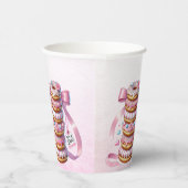 Strooi Donuts Roze Lint Papier Cups Papieren Bekers (Rechts)