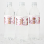 Strooi Donuts Roze Lint Water Fles Label Waterfles Etiket (Flessen)